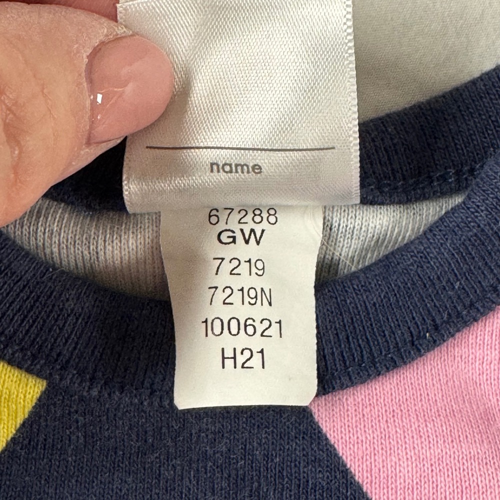 Hanna‎ Andersson Size 0-3 mos Navy Blue Heart Print Organic Cotton Bodysuit - Picture 5 of 5